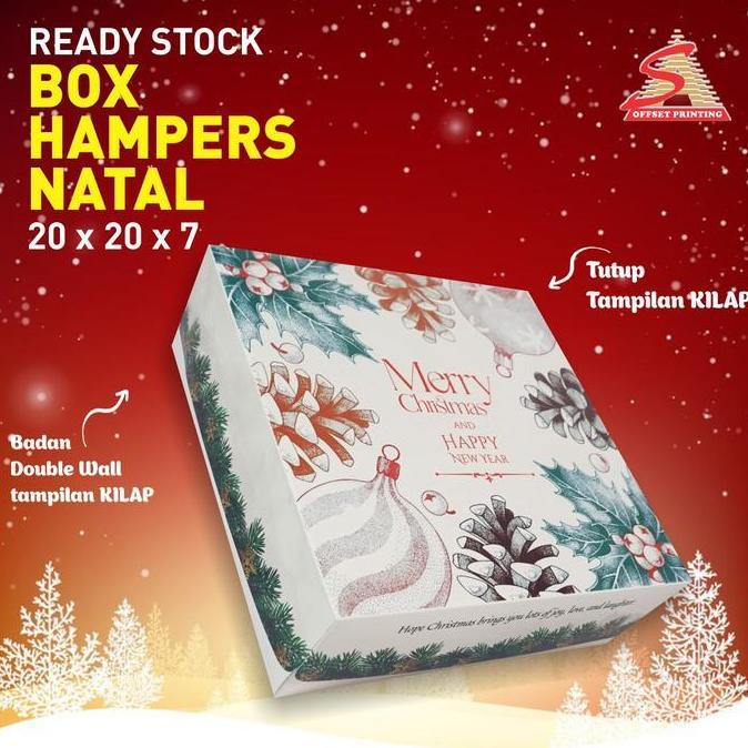 langsung order saja] 20x20x7 Box Natal/Christmas Box/Christmas hampers/Dus Natal