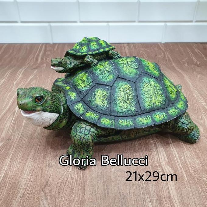 patung pajangan kura2 brazil hiasan taman kolam ikan kura kura brasil