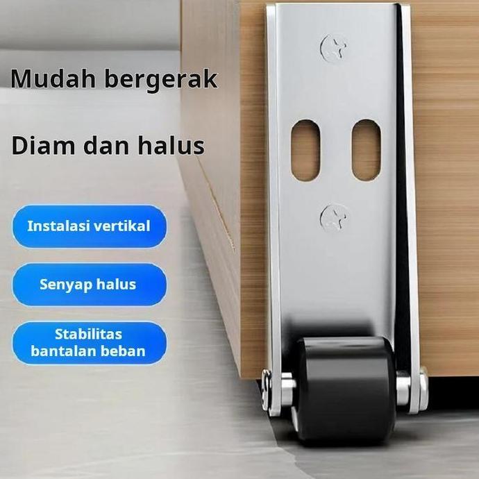 Roda penyangga roda penyangga geser furnitur pintu geser roda bawah CO