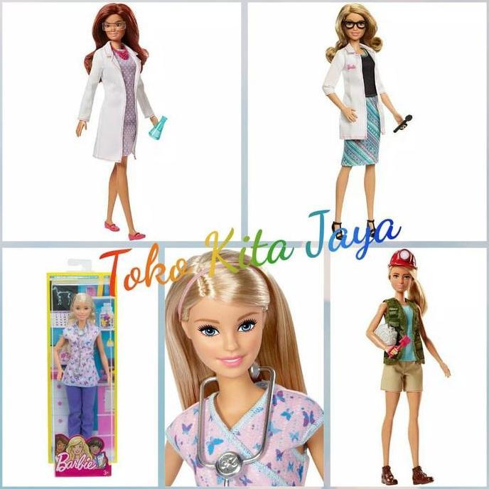 New- Boneka Barbie Pekerja Profesi Dokter Penari Penemu dll Ori Mattel