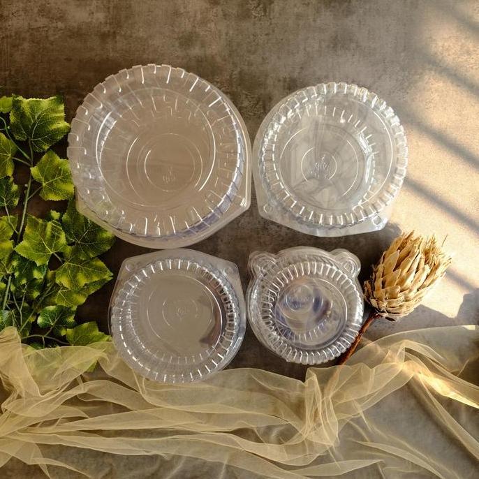 New- Mika Kue Bolu Diameter 19 Mika Plastik Bening Bulat Mika Bolu Chiffon