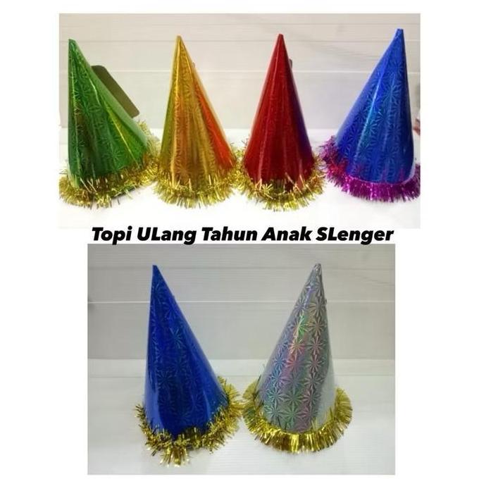 @#@#@#] Topi Ulang Tahun Anak kerucut polkadot / Topi ultah Anak Kerucut