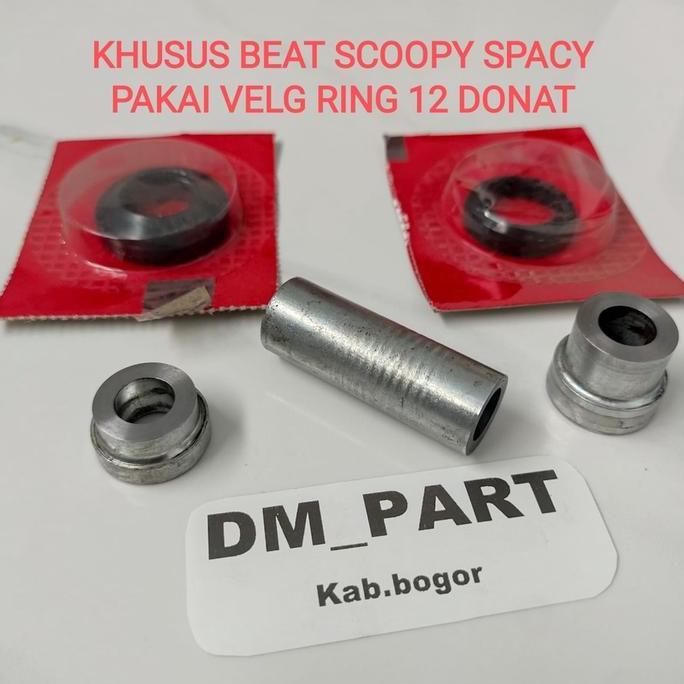 Promo bosh bos bushing collar plus seal sil tromol terombol trombol VELG RODA DEPAN dalam tengah lua