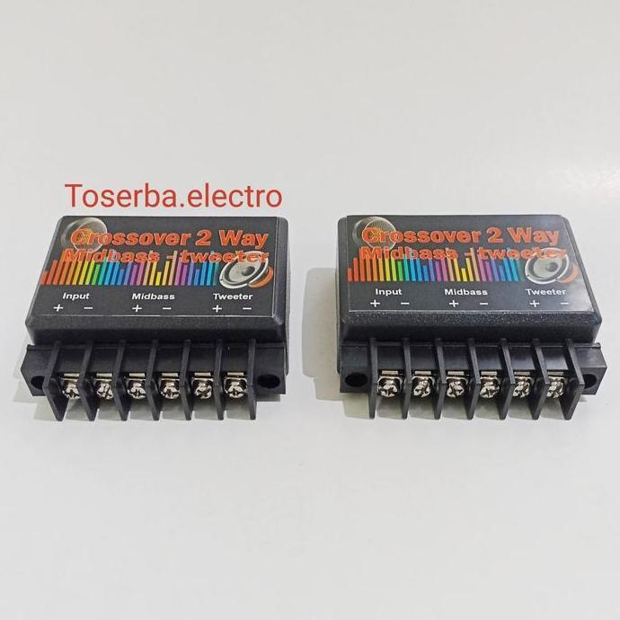 Murah Pasif Crossover 2Way Speaker Split Midbass Tweeter Audio Mobil