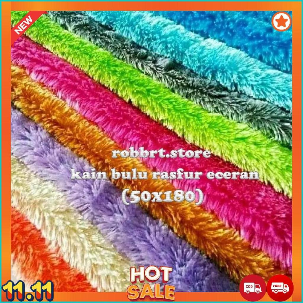 Kain Bulu Rasfur Meteran (50X180) Kualitas Premium /Kain Rasfur/Kain Bulu Cod