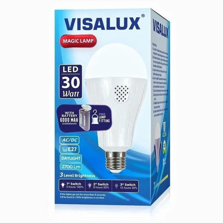 Visalux Magic Lamp Lampu Emergency 30 Watt / Visalux Lampu Darurat AC/DC Cahaya Putih Lampu emergenc