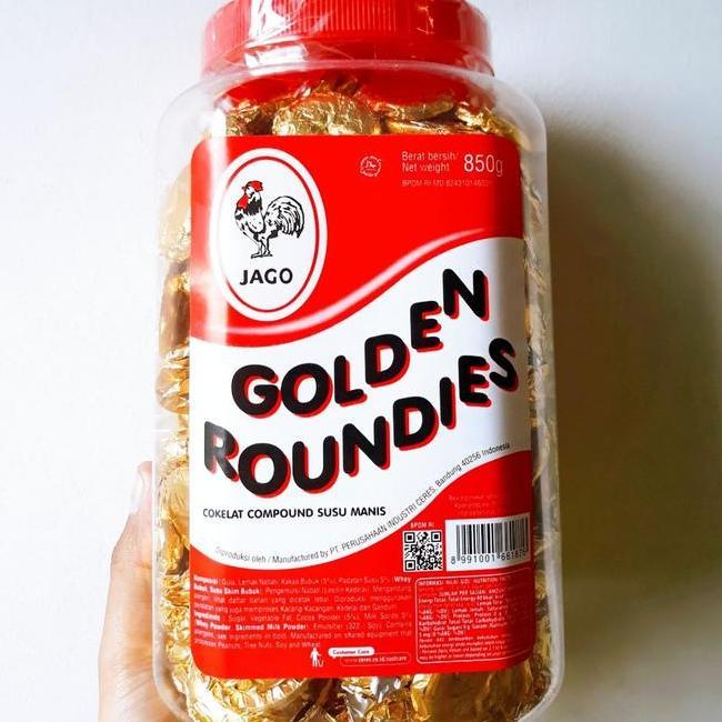 Delfi Coklat Delfi Chocolate Coin Jago Golden Roundies Toples 700Gr Snas Cokelat Brownies 1 Toples E