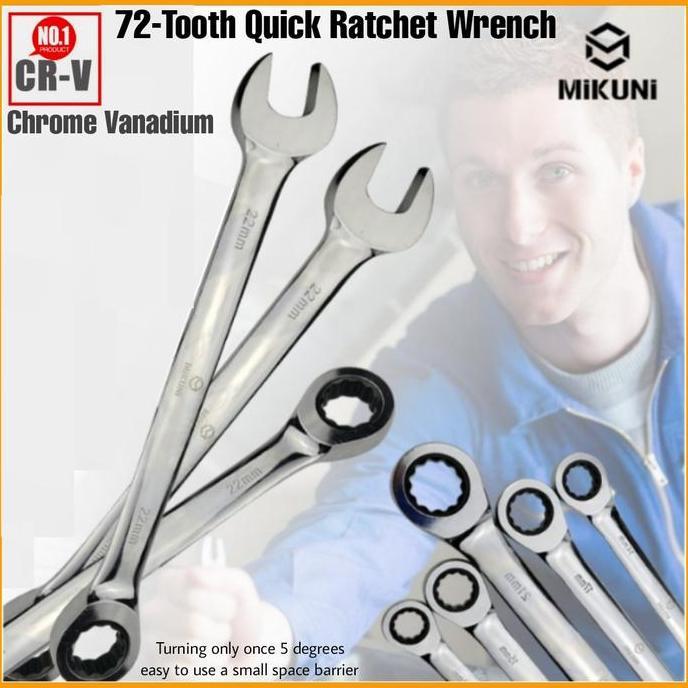 Mikuni Ratchet Wrench / Kunci Ring Pas Ratchet 30 mm - 32 mm RESTOCK