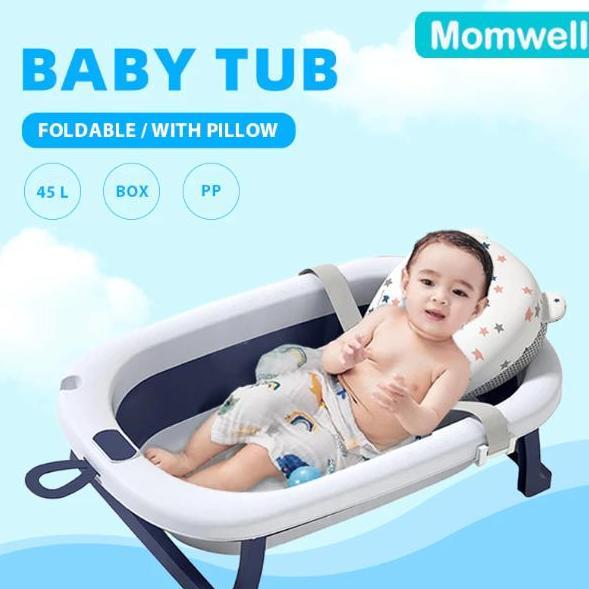 HERO_MASKUR - BAK MANDI BAYI LIPAT + BANTAL JARING PORTABLE