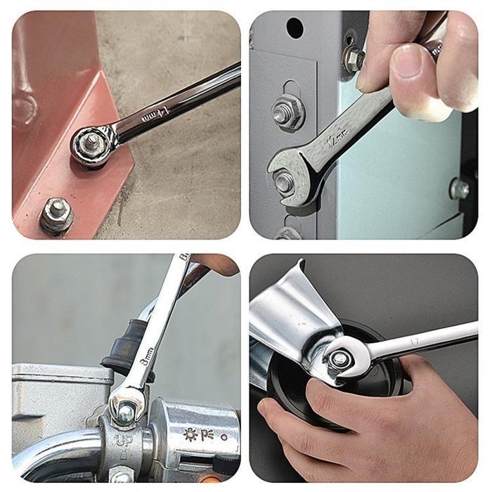 Cod1 Set 14 Pcs 8-24Mm Tool Kunci Ring Pas Set Kunci Pas Harga Murah Barang Berkualitas Original / S