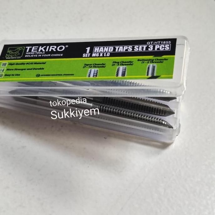 $+$+$+$+] Tekiro  M6 x 1   Hand Tap Set 3pcs