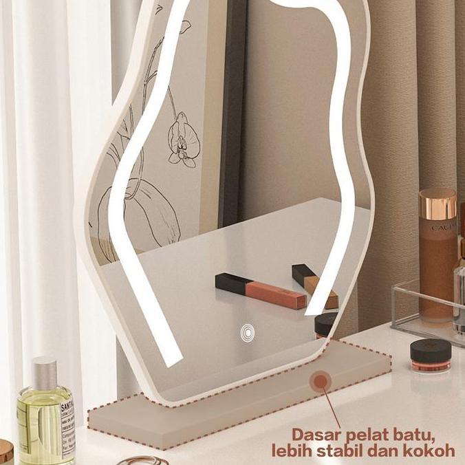 Etife Cermin Awan / Cermin Rias Meja Rias / Cermin Rias LED / Cermin Rias Duduk / Cermin Oval Pengin