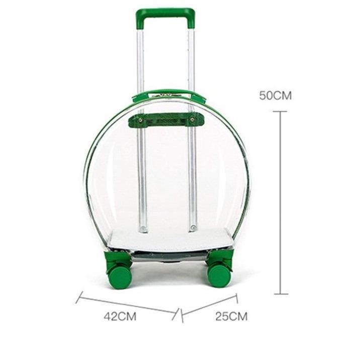 TERBARU Tas Transparan Kucing Anjing Trolley Cargo Travel Bag Cat Dog Koper