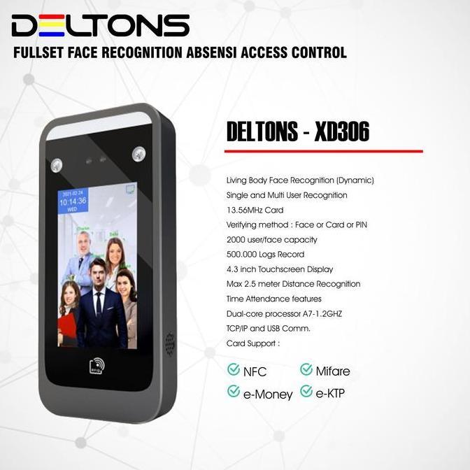 TERBARU Paket Access Control Deltons Face Recognition Akses Wajah Dropbolt BISA GOSEND