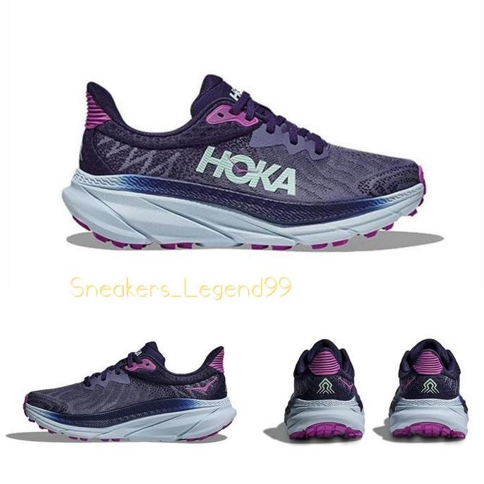 Sepatu Hiking Trail Running Wanita Hoka Challenger 7 Meteor Night Sky