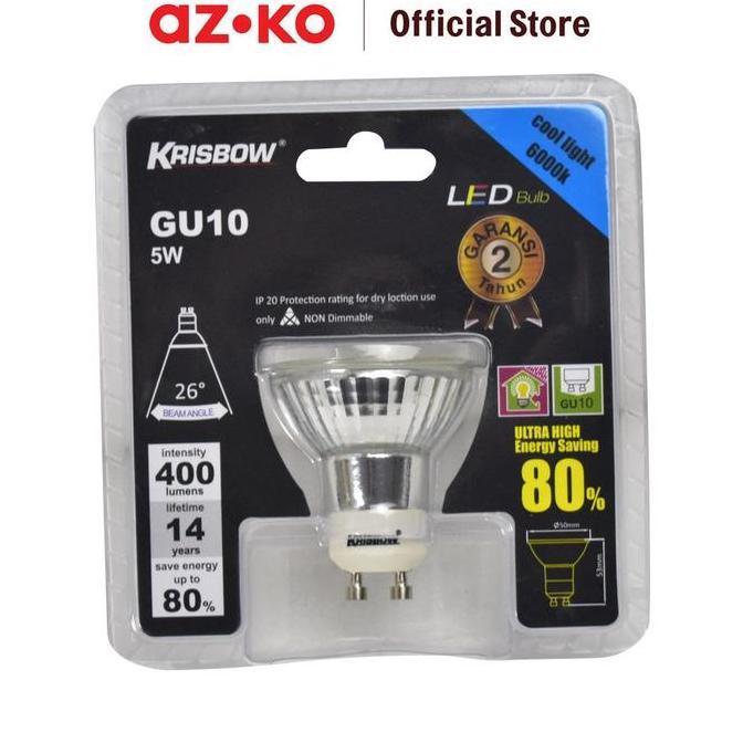 KRISBOW BOHLAM LED GU10 5W 400 LUMENS - PUTIH