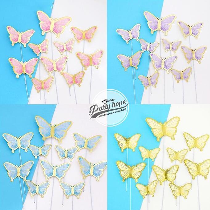 %%%%] Cake Topper Kupu Kupu / Hiasan Kue topper Kupu Kupu / toper kue karakter kupu kupu / Cake Topp