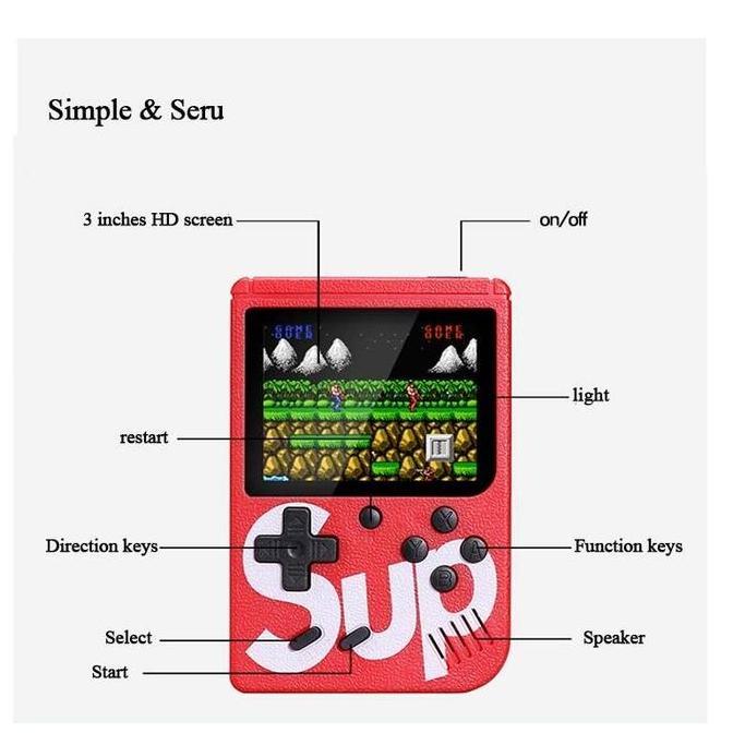 Game boy retro Mini Game Box Mainan Anak Portabel SUP 400 in 1