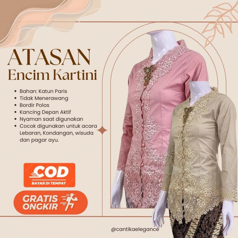 ATASAN KEBAYA ENCIM KARTINI JUMBO LD 120 CM | KEBAYA WISUDA MODERN | KEBAYA PESTA | BAJU KONDANGAN