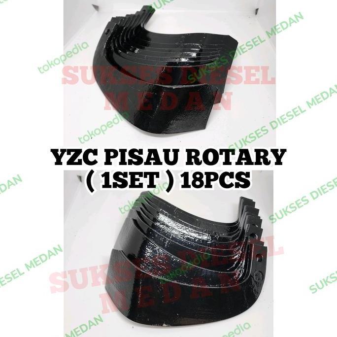 NEW Pisau Rotary Blade YZC Handtraktor Yanmar Mesin Pembajak Sawah 18PCS