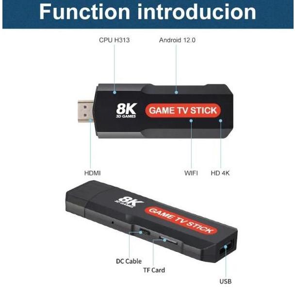 Game Stick 8K Game Console Wireless Media Player Smart TV Box Android 10 2.4G/5G Wifi HD