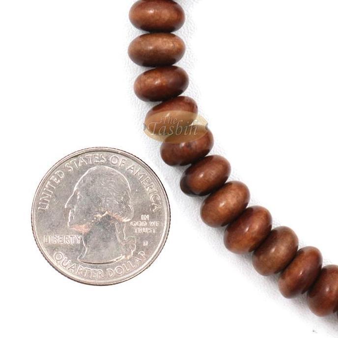 Tasbih Kayu Stigi Asli Model Pipih 10mm Tasbeh 99 Butir - TheTasbih