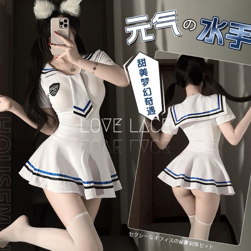 LOVELACE #6650 Pakaian Sexy Wanita Cosplay Anak Sekolah