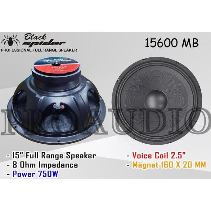 Speaker Black Spider 15600 MB 15 Inch Komponen BlackSpider 15600MB ORI
