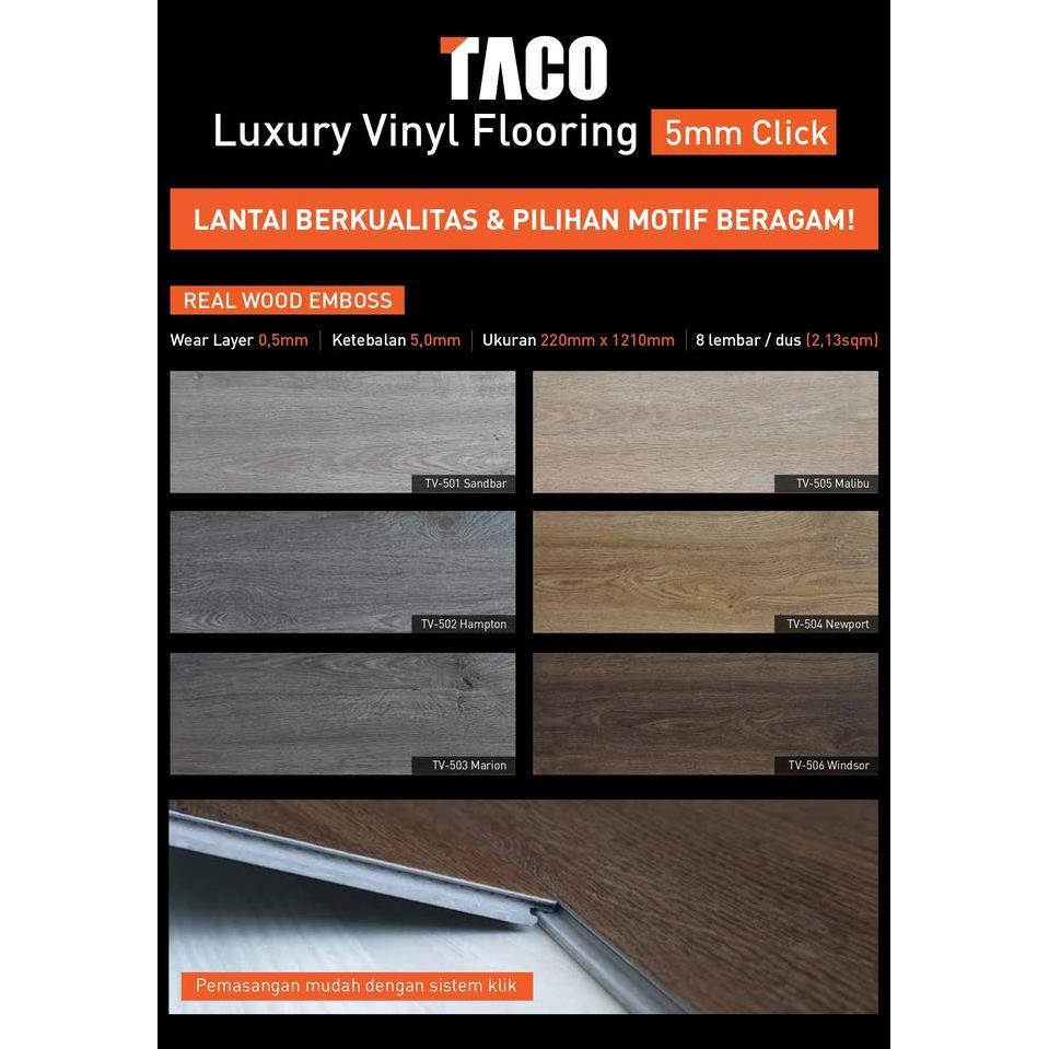 Taco Vynil 5 Mm Tv502 Hampton / Lantai Vinyl Kayu / Jual Vinyl Taco  Sale