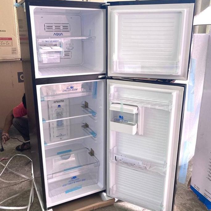 Kulkas 2 pintu AQUA d275 AQR-D275R-BK Hitam AQRD275 Inverter AQR D275
