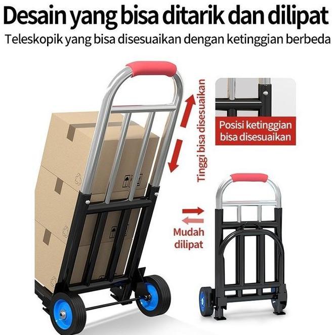 Pengiriman Hari IniTroley Lipat Bahan Besi Trolley Troli Troly Lipat Besi Galon Tabung Gas Serbaguna