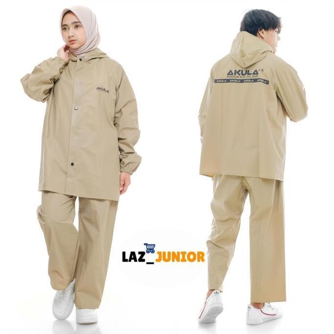 NEW AKULA  JAS HUJAN ORIGINAL PRIA WANITA DEWASA BAHAN PVC 25 UNTUK MUSIM HUJAN ORI