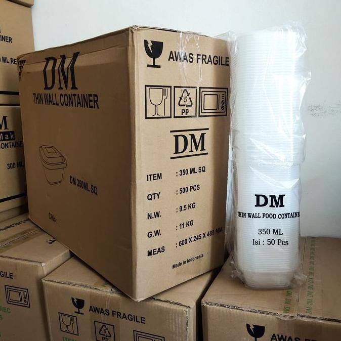 Thinwall Dm Square 350 Ml Sq - Persegi Tinggi 350Ml Sq - 500 Set