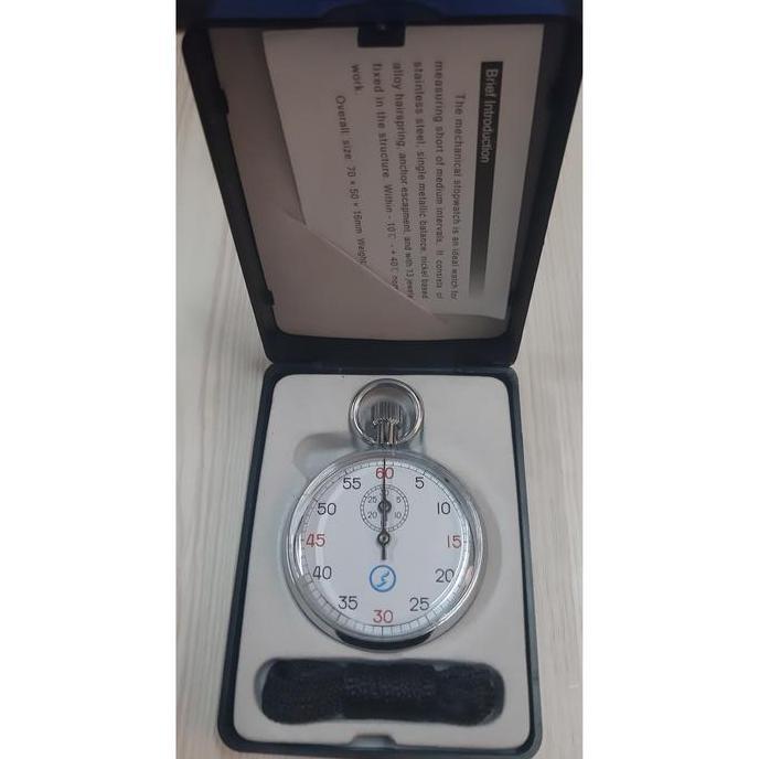 Stopwatch Analog Penghenti Waktu Dengan Skala Jarum Ganda Bahan Stainless Steel Ukuran 70x100x25mm D