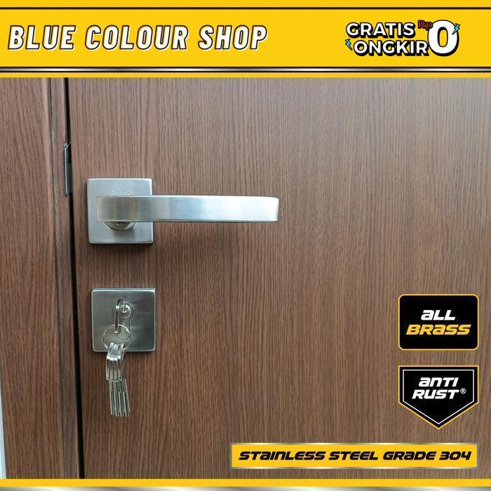 COMPLETE HANDLE SET GAGANG PINTU S26 KUNCI DOUBLE SAFE STAINLESS 304 BY BLUE COLOUR SHOP
