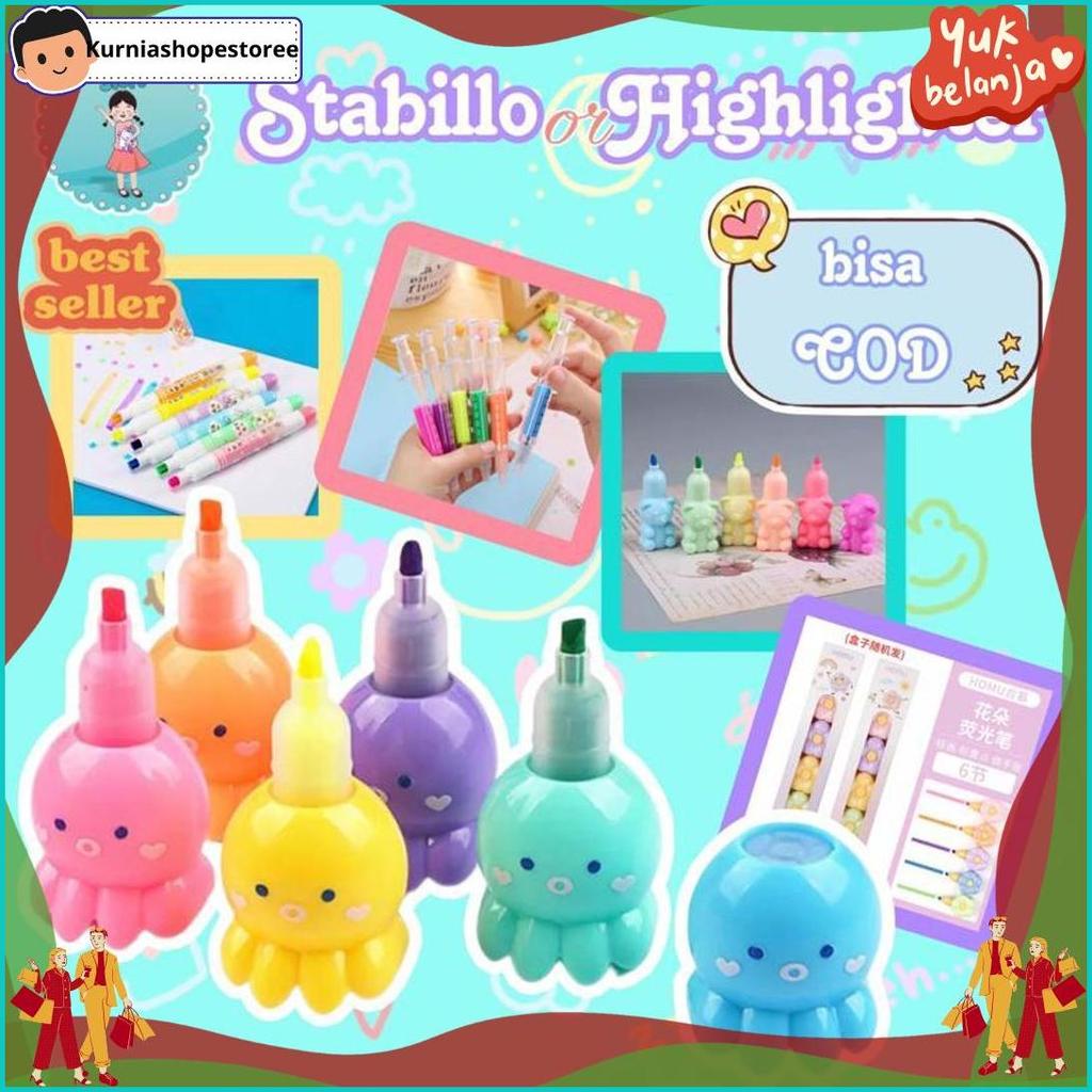 Diskon Stabilo Pastel/Highlighter/Stabilo/Highlighter Popsicle/Stabillo Warna/Highlighter Warna Warn