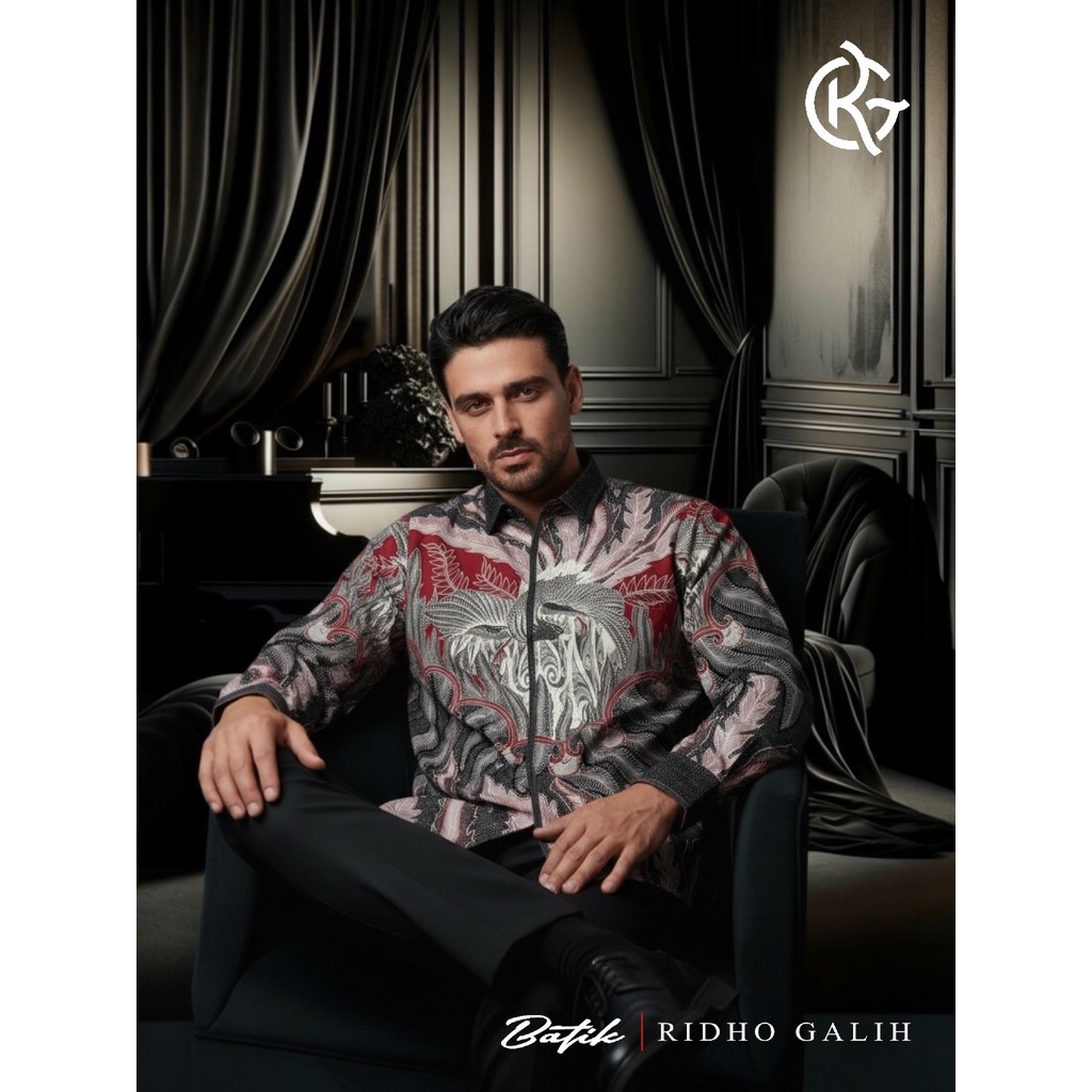 BATIK RIDHO GALIH TAILOR - Kemeja Batik Lengan Panjang Smock Premium
