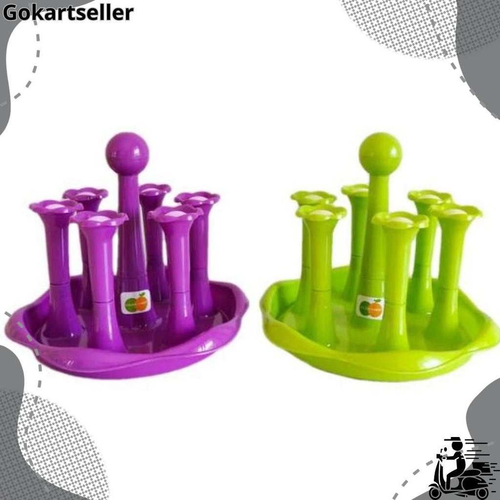 Terlaris Tempat Gelas 6 Pcs Tg 1037 Golden Sunkist