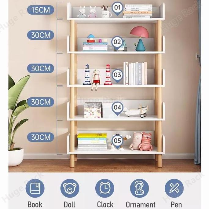 Rak Buku Minimalis Kayu Serbaguna Susun/Rak Susun Kayu Penyimpanan Praktis rak susun serbaguna/rak s