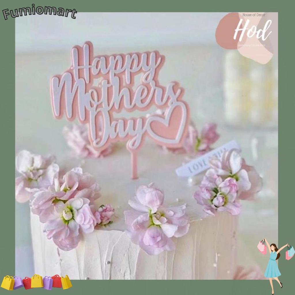 Ready Topper Happy Mother'S Day Hiasan Kue Hari Ibu Mother Day Untuk Mama Ibu Mom