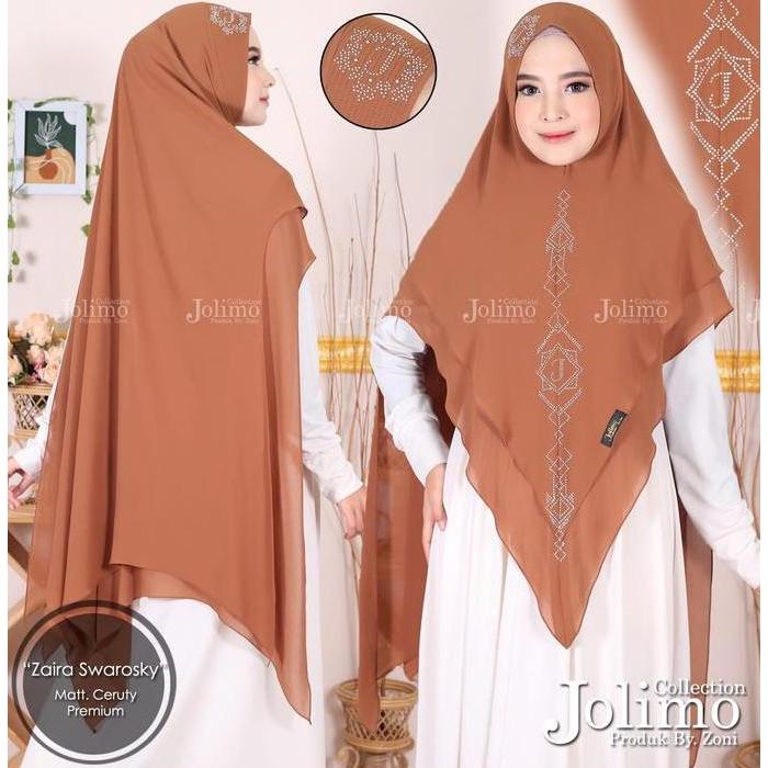 Promo Khimar Ceruty Zaira Swaarosky / Khimar Instan 2 Layer Pet Antem Premium / Kerudung Instan Cod