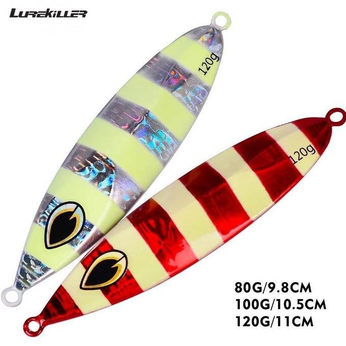 Proberos  Umpan Pancing Metal Jig Stripe GID 80g / 100g / 120g Umpan Metal Jig MJ007