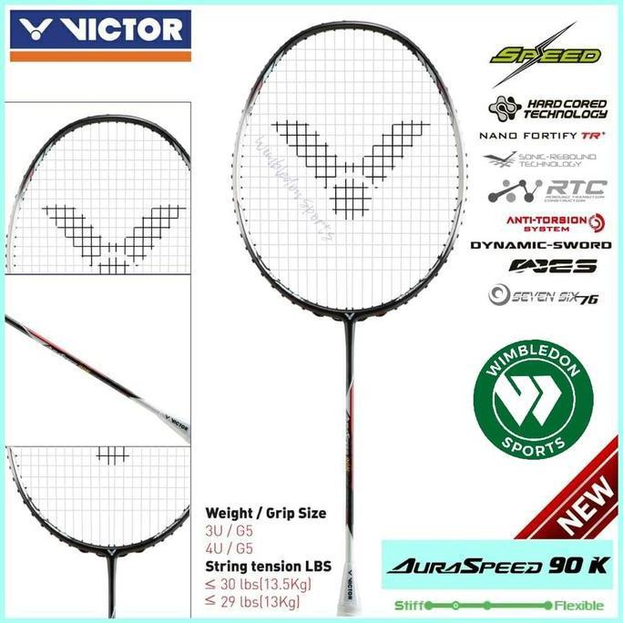 Raket Badminton Victor Aura Speed 90K /Raket Victor ARS 90K/ Auraspeed Terlaris