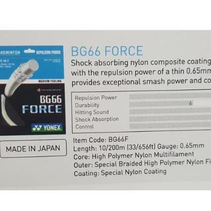 SENAR BADMINTON BG 66 FORCE - BG66 FORCE SUNRISE SP ORIGINAL Terlaris