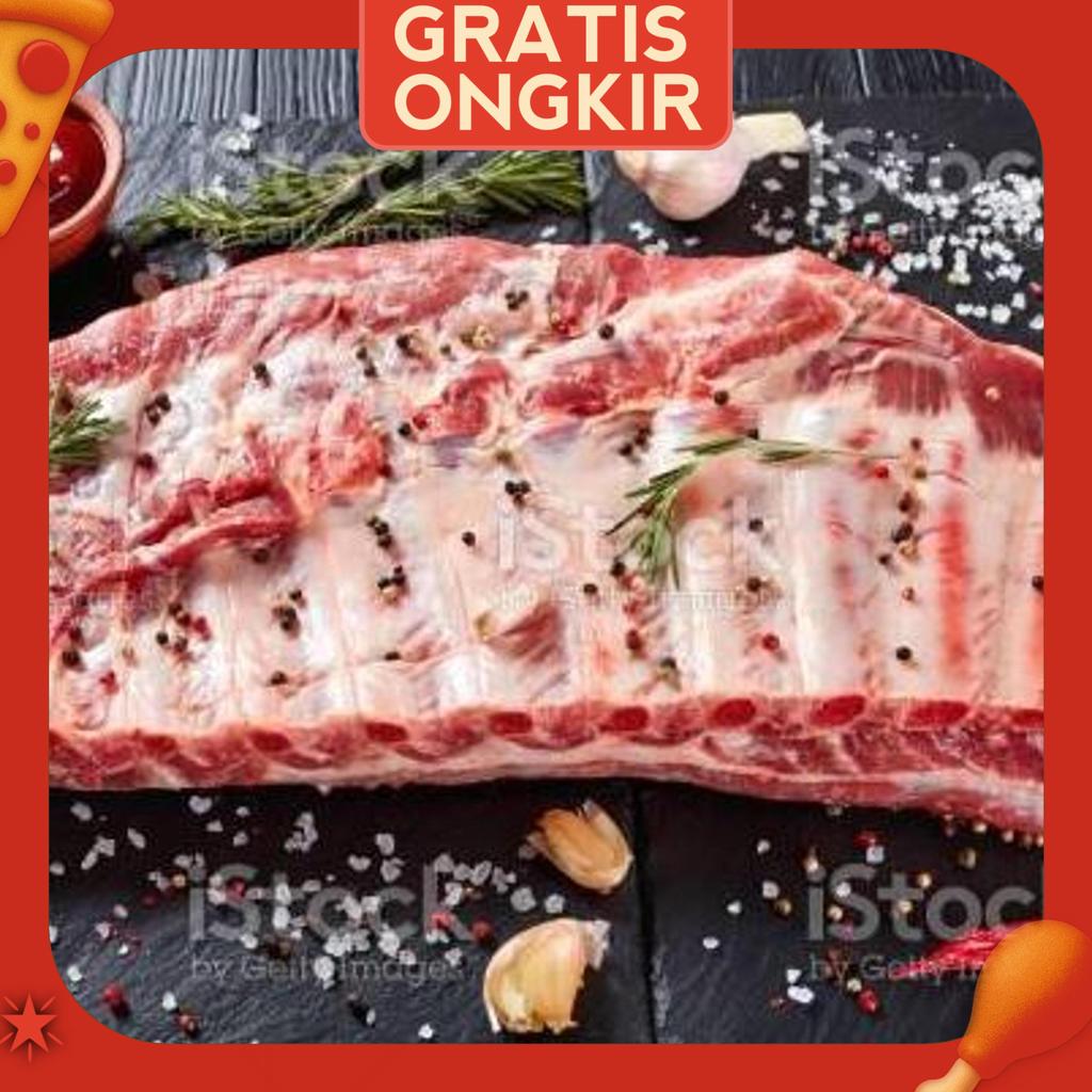 Pork Spare Ribs Iga Dada Babi Bali Bakut Utuh Tulang Muda Daging Tebal