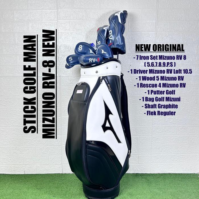 Stick Golf Mizuno Rv8 Shaft Graphite Flek Reguler Fullset Bag New Original Original Dan Terpercaya