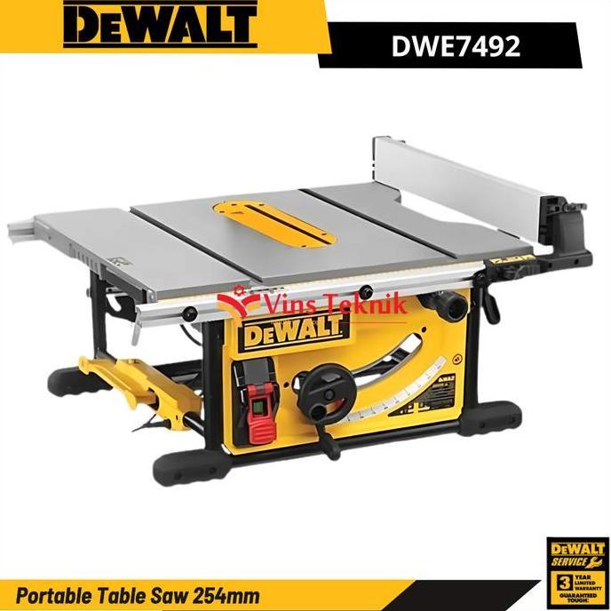 Grosir Dewalt Dwe7492 Mesin Gergaji Potong Kayu Meja Table Saw 10" 254Mm Dwe 7492