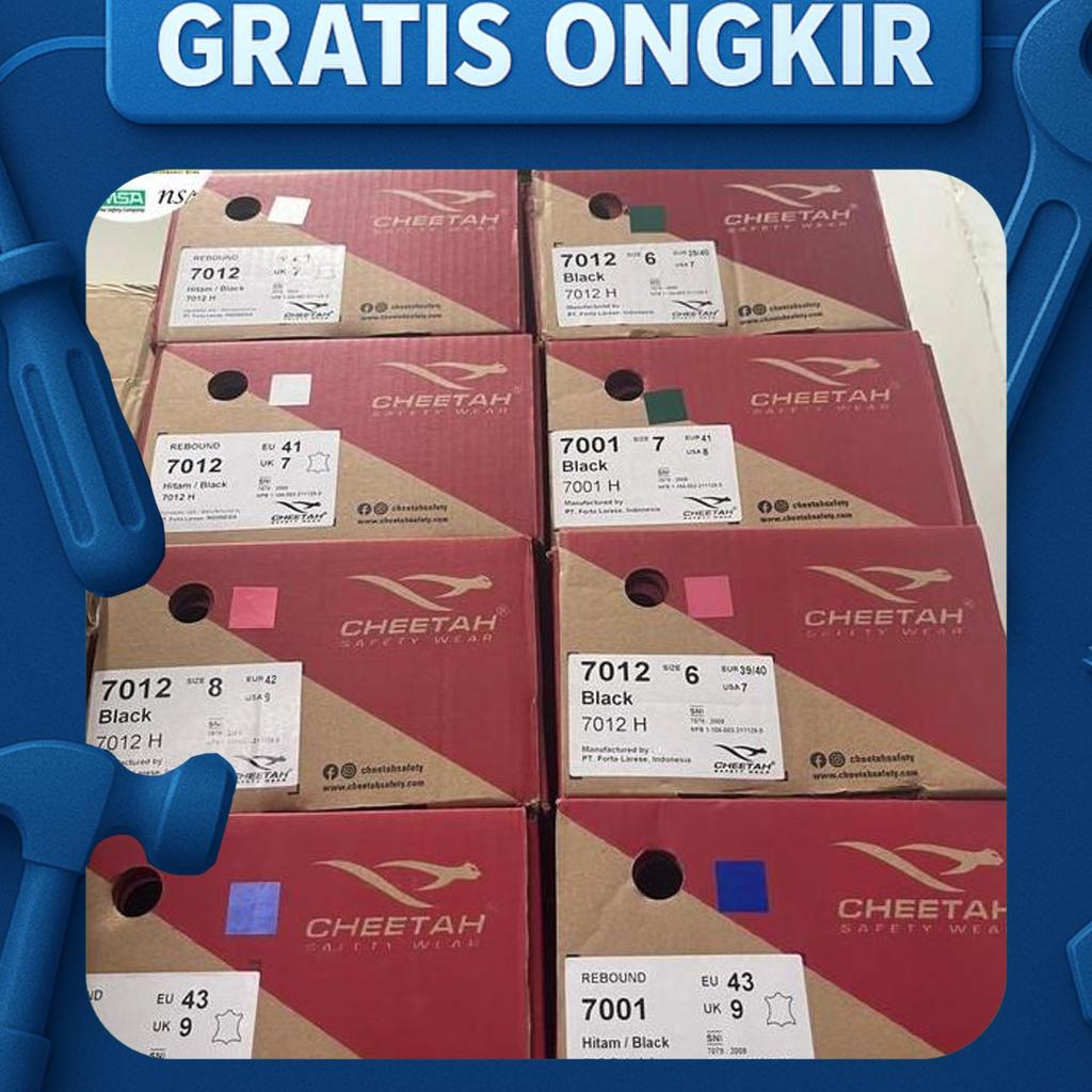 Sepatu Cheetah 7012H Original Sepatu Safety Cheetah Model Pendek Tali