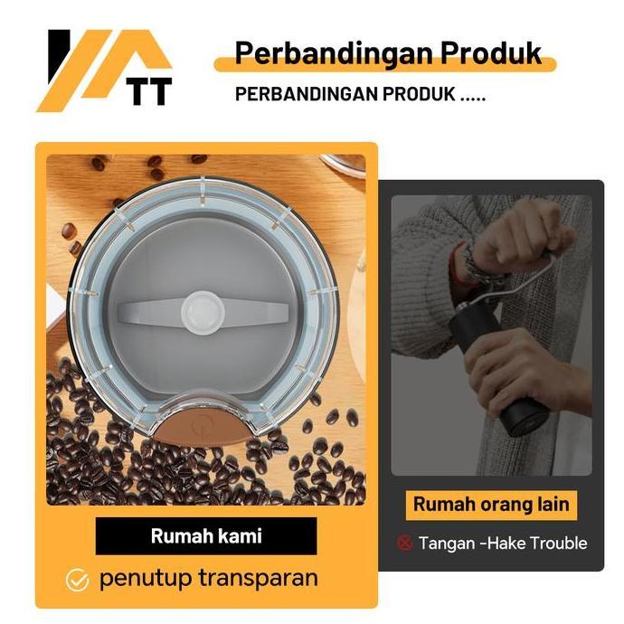 Terlaris Yatt Grinder Kopi Elektrik Stainless / Mesin Blender Penggiling Kopi Portable