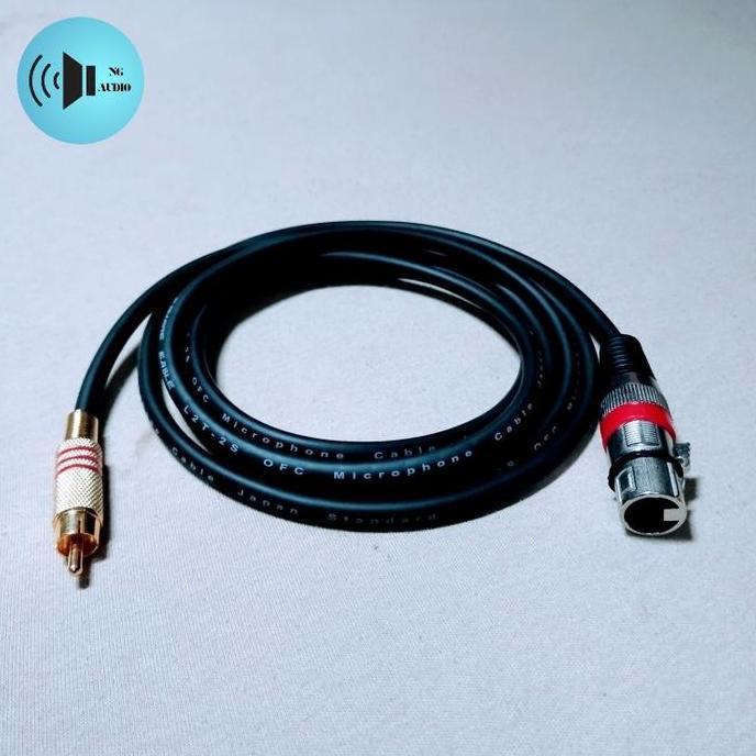 Kabel audio mixer to power ampli jack canon xlr female to rca